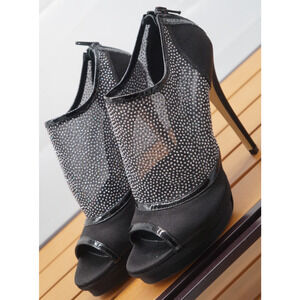 Jerome C Rousseau Always In Fashion Peep Toe Ankle Boots size 39 US 8.5 / 9